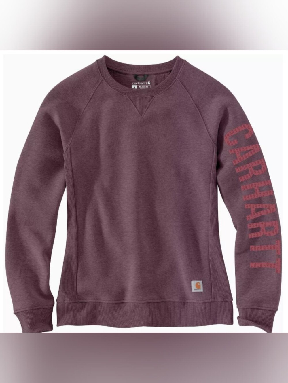 Carhartt Midweight Crewneck Block Logo Sleeve Graphic Sweatshirt Size L